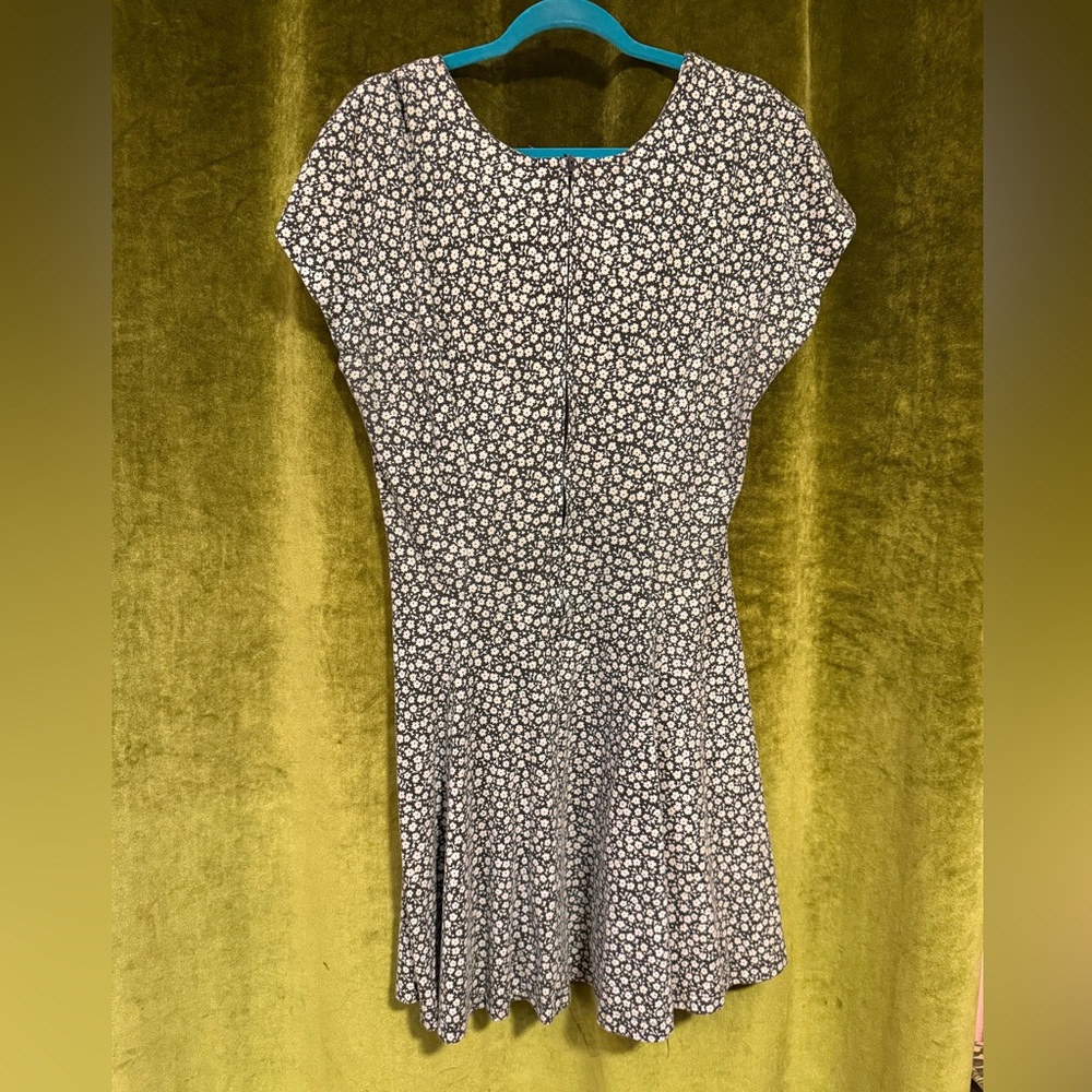 Floral Black and White Women's Dress